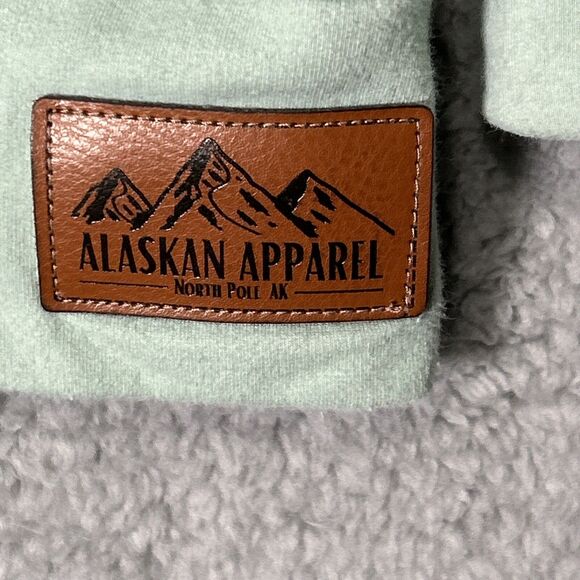 Alaskan Apparel Women's Large Fireweed Side Zip Green Hoodie Full Zip - Picture 2 of 10